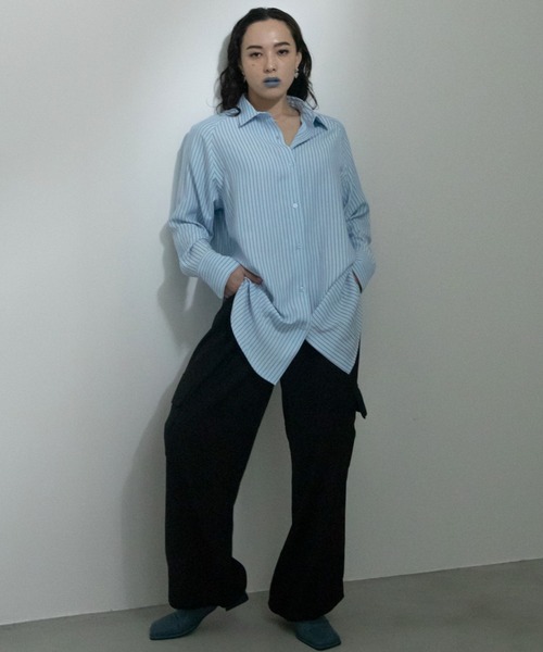 VACANCY（ヴァカンシー）の「マルチウェイショルダーオープンシャツ（シャツ/ブラウス・レディース・イエロー/ホワイト/ブルー・FREE）」の18枚目の写真