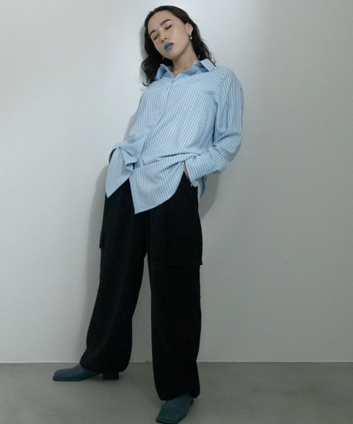 VACANCY（ヴァカンシー）の「マルチウェイショルダーオープンシャツ（シャツ/ブラウス・レディース・イエロー/ホワイト/ブルー・FREE）」の19枚目の写真