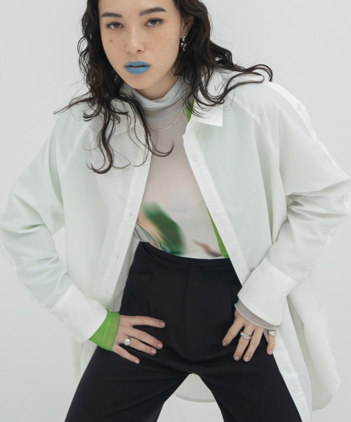 VACANCY（ヴァカンシー）の「マルチウェイショルダーオープンシャツ（シャツ/ブラウス・レディース・イエロー/ホワイト/ブルー・FREE）」の8枚目の写真