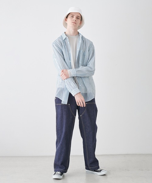 KIJIMA TAKAYUKI（キジマ　タカユキ）の「KIJIMA TAKAYUKI | ベンタイルバケットハット MEN（ハット・メンズ・ブラック/ホワイト/オレンジ・3/2）」の5枚目の写真