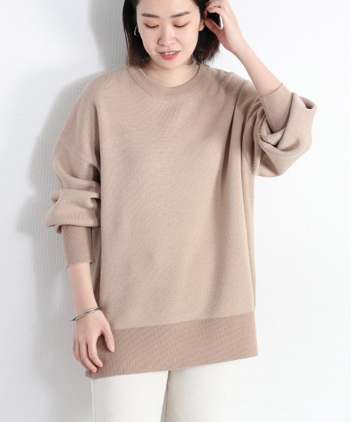 cepo(セポ)の「カラージャガードクルーネックニット(ニット/セーター・レディース・オレンジ/イエロー/ベージュ/ラベンダー・M)」の2枚目の写真