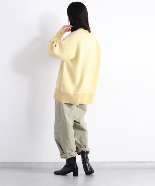 cepo(セポ)の「カラージャガードクルーネックニット(ニット/セーター・レディース・オレンジ/イエロー/ベージュ/ラベンダー・M)」の21枚目の写真