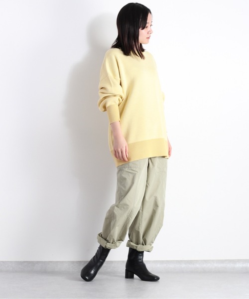 cepo(セポ)の「カラージャガードクルーネックニット(ニット/セーター・レディース・オレンジ/イエロー/ベージュ/ラベンダー・M)」の10枚目の写真