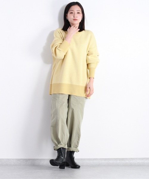 cepo(セポ)の「カラージャガードクルーネックニット(ニット/セーター・レディース・オレンジ/イエロー/ベージュ/ラベンダー・M)」の15枚目の写真