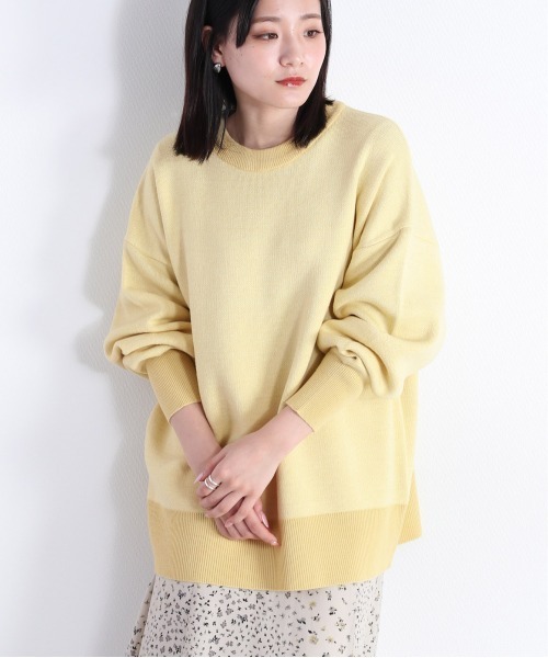 cepo(セポ)の「カラージャガードクルーネックニット(ニット/セーター・レディース・オレンジ/イエロー/ベージュ/ラベンダー・M)」の14枚目の写真