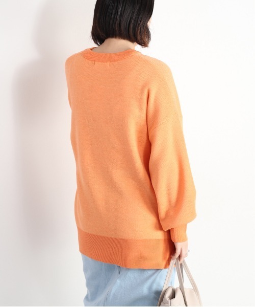 cepo(セポ)の「カラージャガードクルーネックニット(ニット/セーター・レディース・オレンジ/イエロー/ベージュ/ラベンダー・M)」の16枚目の写真