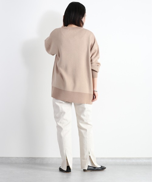 cepo(セポ)の「カラージャガードクルーネックニット(ニット/セーター・レディース・オレンジ/イエロー/ベージュ/ラベンダー・M)」の12枚目の写真