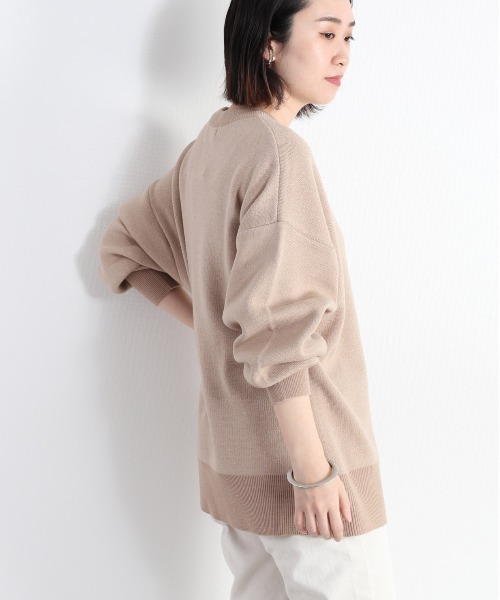 cepo(セポ)の「カラージャガードクルーネックニット(ニット/セーター・レディース・オレンジ/イエロー/ベージュ/ラベンダー・M)」の6枚目の写真