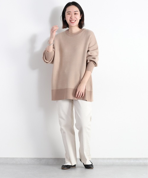 cepo(セポ)の「カラージャガードクルーネックニット(ニット/セーター・レディース・オレンジ/イエロー/ベージュ/ラベンダー・M)」の17枚目の写真