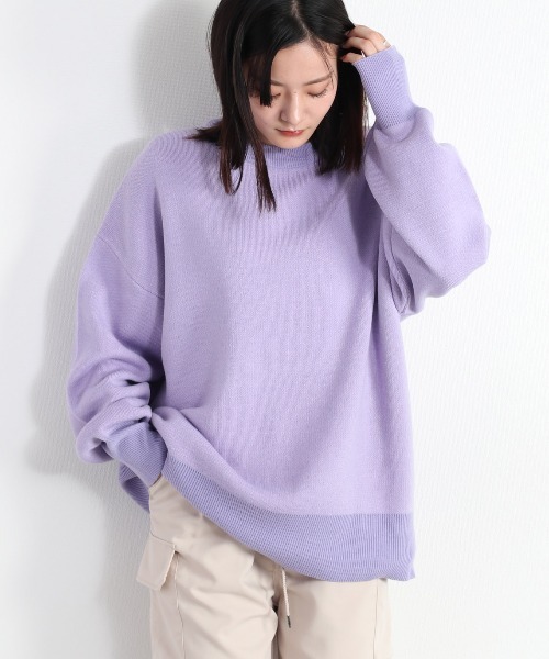 cepo(セポ)の「カラージャガードクルーネックニット(ニット/セーター・レディース・オレンジ/イエロー/ベージュ/ラベンダー・M)」の18枚目の写真