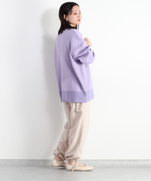 cepo(セポ)の「カラージャガードクルーネックニット(ニット/セーター・レディース・オレンジ/イエロー/ベージュ/ラベンダー・M)」の8枚目の写真