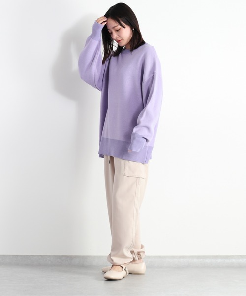 cepo(セポ)の「カラージャガードクルーネックニット(ニット/セーター・レディース・オレンジ/イエロー/ベージュ/ラベンダー・M)」の13枚目の写真