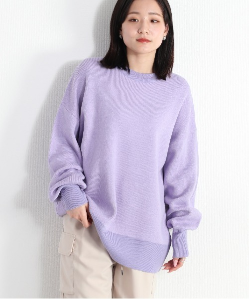 cepo(セポ)の「カラージャガードクルーネックニット(ニット/セーター・レディース・オレンジ/イエロー/ベージュ/ラベンダー・M)」の7枚目の写真