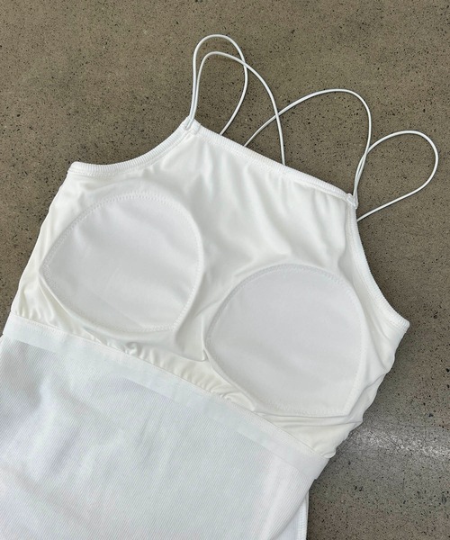 CAPRICIEUX LE'MAGE（カプリシューレマージュ）の「Wストラップキャミ（キャミソール・レディース・ブラック/グレイッシュベージュ/ホワイト・FREE）」の19枚目の写真
