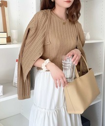 classicalelf（クラシカルエルフ）の「大人トラッド。2wayケーブル編みニットショート丈カーディガン(アンサンブル可能)（カーディガン/ボレロ・レディース）」