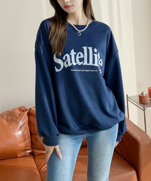 solleim（ソルレム）の「satellite ロゴスウェット（スウェット・レディース・グレー/ネイビー・M）」の13枚目の写真