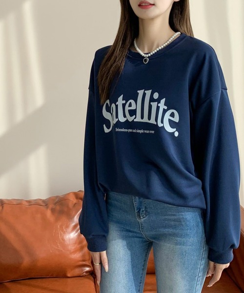 solleim（ソルレム）の「satellite ロゴスウェット（スウェット・レディース・グレー/ネイビー・M）」の14枚目の写真