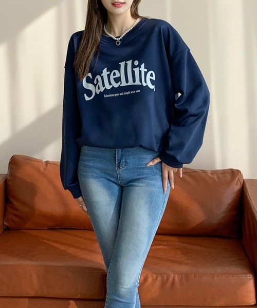 solleim（ソルレム）の「satellite ロゴスウェット（スウェット・レディース・グレー/ネイビー・M）」の16枚目の写真