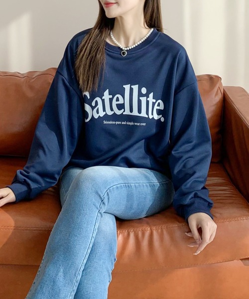 solleim（ソルレム）の「satellite ロゴスウェット（スウェット・レディース・グレー/ネイビー・M）」の15枚目の写真