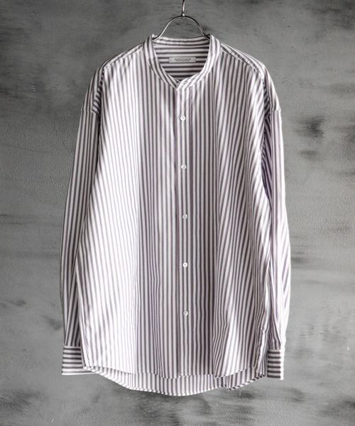 JOURNAL STANDARD（ジャーナルスタンダード）の「パターンバンド ロングスリーブ シャツ（シャツ/ブラウス・メンズ・ホワイト/グリーン/ベージュ/パープル/イエロー/グリーン系その他・SMALL/MEDIUM/LARGE）」の5枚目の写真