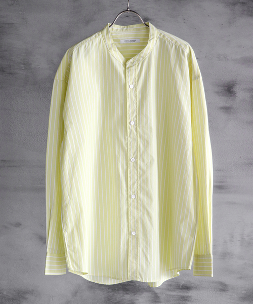 JOURNAL STANDARD（ジャーナルスタンダード）の「パターンバンド ロングスリーブ シャツ（シャツ/ブラウス・メンズ・ホワイト/グリーン/ベージュ/パープル/イエロー/グリーン系その他・SMALL/MEDIUM/LARGE）」の6枚目の写真