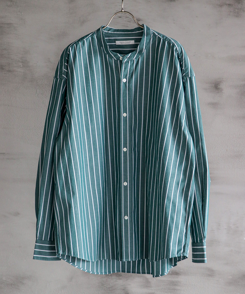 JOURNAL STANDARD（ジャーナルスタンダード）の「パターンバンド ロングスリーブ シャツ（シャツ/ブラウス・メンズ・ホワイト/グリーン/ベージュ/パープル/イエロー/グリーン系その他・SMALL/MEDIUM/LARGE）」の4枚目の写真