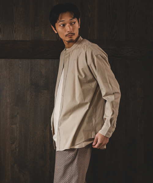 JOURNAL STANDARD（ジャーナルスタンダード）の「パターンバンド ロングスリーブ シャツ（シャツ/ブラウス・メンズ・ホワイト/グリーン/ベージュ/パープル/イエロー/グリーン系その他・SMALL/MEDIUM/LARGE）」の10枚目の写真