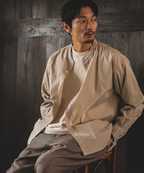 JOURNAL STANDARD（ジャーナルスタンダード）の「パターンバンド ロングスリーブ シャツ（シャツ/ブラウス・メンズ・ホワイト/グリーン/ベージュ/パープル/イエロー/グリーン系その他・SMALL/MEDIUM/LARGE）」の12枚目の写真