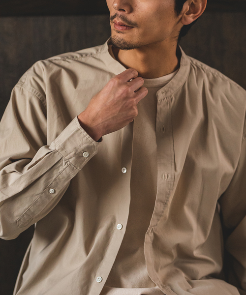 JOURNAL STANDARD（ジャーナルスタンダード）の「パターンバンド ロングスリーブ シャツ（シャツ/ブラウス・メンズ・ホワイト/グリーン/ベージュ/パープル/イエロー/グリーン系その他・SMALL/MEDIUM/LARGE）」の13枚目の写真