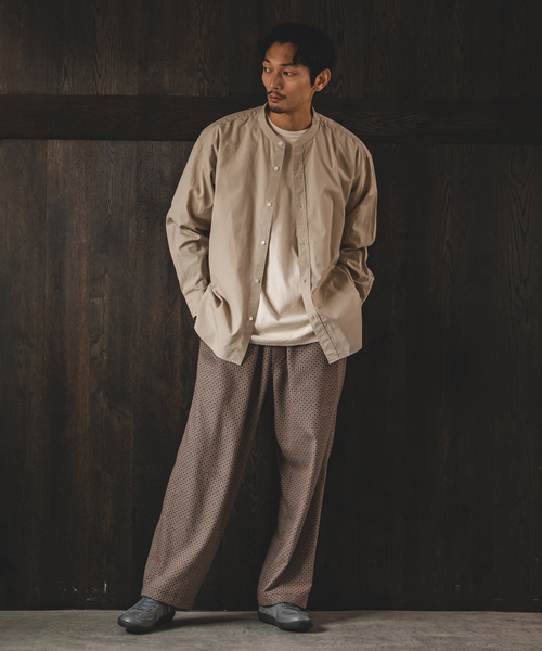 JOURNAL STANDARD（ジャーナルスタンダード）の「パターンバンド ロングスリーブ シャツ（シャツ/ブラウス・メンズ・ホワイト/グリーン/ベージュ/パープル/イエロー/グリーン系その他・SMALL/MEDIUM/LARGE）」の15枚目の写真