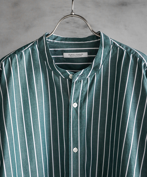 JOURNAL STANDARD（ジャーナルスタンダード）の「パターンバンド ロングスリーブ シャツ（シャツ/ブラウス・メンズ・ホワイト/グリーン/ベージュ/パープル/イエロー/グリーン系その他・SMALL/MEDIUM/LARGE）」の22枚目の写真