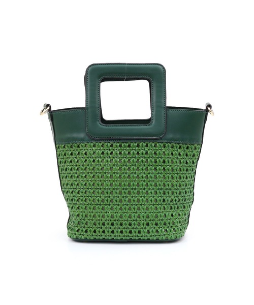 MIAN （ミアン）の「メッシュ合皮2wayハンドバッグ（ハンドバッグ・レディース・ベージュ/イエロー/グリーン/アイボリー・FREE）」の15枚目の写真