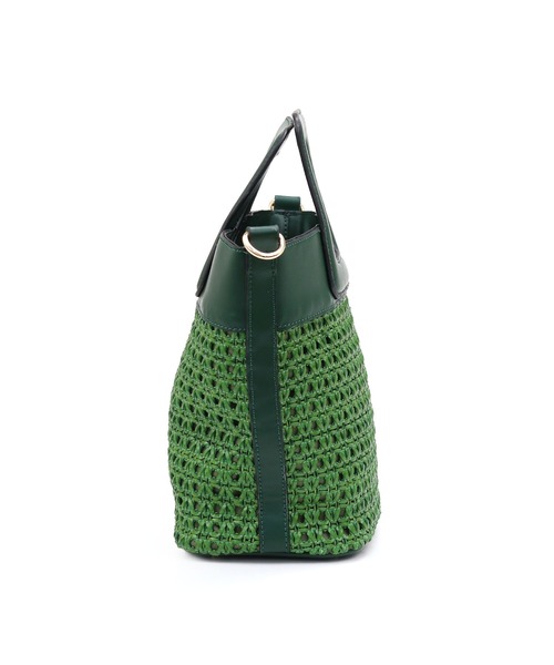 MIAN （ミアン）の「メッシュ合皮2wayハンドバッグ（ハンドバッグ・レディース・ベージュ/イエロー/グリーン/アイボリー・FREE）」の8枚目の写真