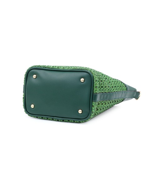 MIAN （ミアン）の「メッシュ合皮2wayハンドバッグ（ハンドバッグ・レディース・ベージュ/イエロー/グリーン/アイボリー・FREE）」の7枚目の写真