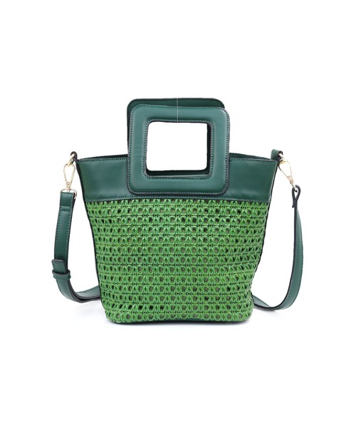 MIAN （ミアン）の「メッシュ合皮2wayハンドバッグ（ハンドバッグ・レディース・ベージュ/イエロー/グリーン/アイボリー・FREE）」の11枚目の写真