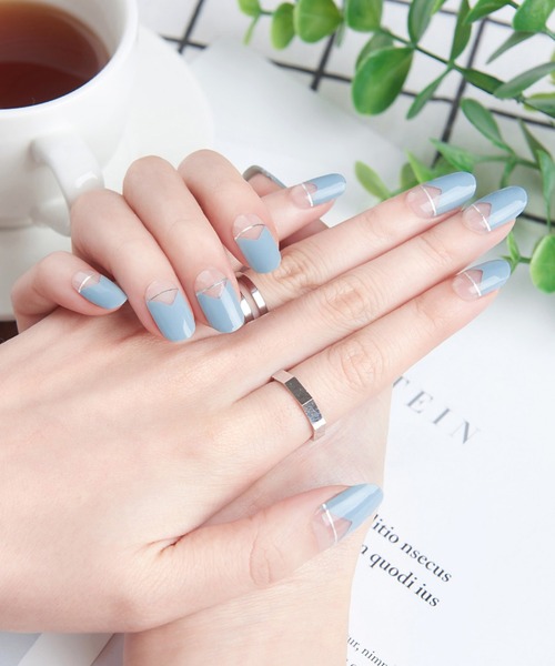 セール】[ZINIPIN]ジェルネイルセット009（ネイルシール/ネイルチップ