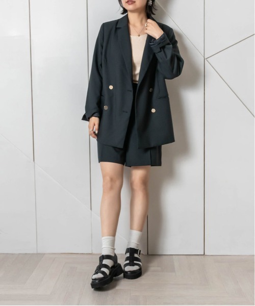 RANDA(ランダ)の「ダブルボタンテーラードジャケット(テーラードジャケット・レディース・ネイビー/ベージュ/グレー・0/1)」の5枚目の写真