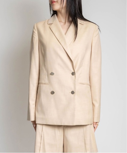 RANDA(ランダ)の「ダブルボタンテーラードジャケット(テーラードジャケット・レディース・ネイビー/ベージュ/グレー・0/1)」の9枚目の写真