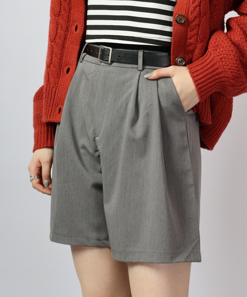 spiritoso（スピリトーゾ）の「spiritoso ベルト付きポケットショートパンツ（その他パンツ・レディース・グレー・M/L）」の6枚目の写真
