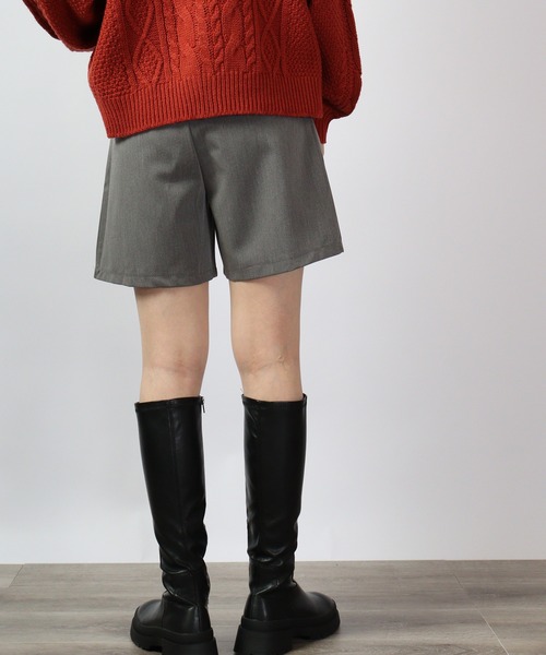 spiritoso（スピリトーゾ）の「spiritoso ベルト付きポケットショートパンツ（その他パンツ・レディース・グレー・M/L）」の9枚目の写真