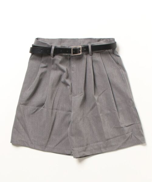 spiritoso（スピリトーゾ）の「spiritoso ベルト付きポケットショートパンツ（その他パンツ・レディース・グレー・M/L）」の10枚目の写真