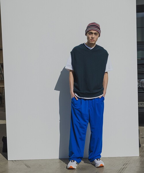 BEAMS（ビームス）の「BEAMS / マルチボーダー ワッチキャップ（ハット・メンズ・ブラウン/ネイビー/ブラック・ONE SIZE）」の4枚目の写真