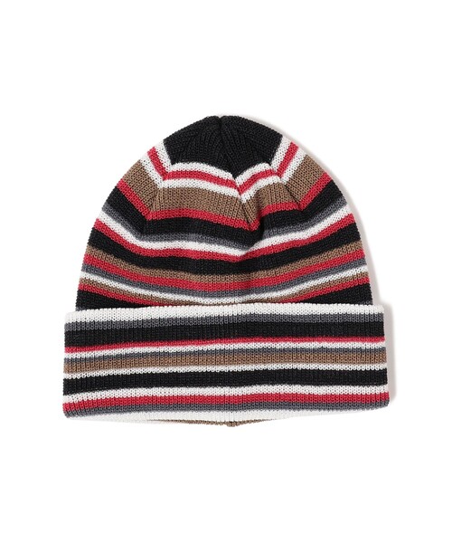 BEAMS（ビームス）の「BEAMS / マルチボーダー ワッチキャップ（ハット・メンズ・ブラウン/ネイビー/ブラック・ONE SIZE）」の9枚目の写真