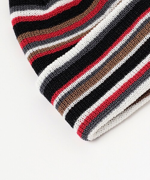 BEAMS（ビームス）の「BEAMS / マルチボーダー ワッチキャップ（ハット・メンズ・ブラウン/ネイビー/ブラック・ONE SIZE）」の10枚目の写真