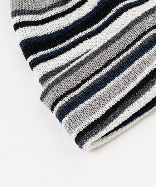 BEAMS（ビームス）の「BEAMS / マルチボーダー ワッチキャップ（ハット・メンズ・ブラウン/ネイビー/ブラック・ONE SIZE）」の14枚目の写真