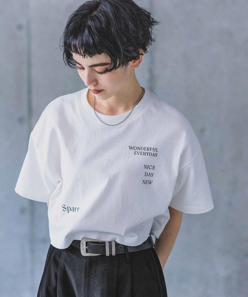 PAGEBOY（ページボーイ）の「マルチロゴショートT（Tシャツ/カットソー・レディース・グリーン/オフホワイト/ブラック・FREE）」の7枚目の写真