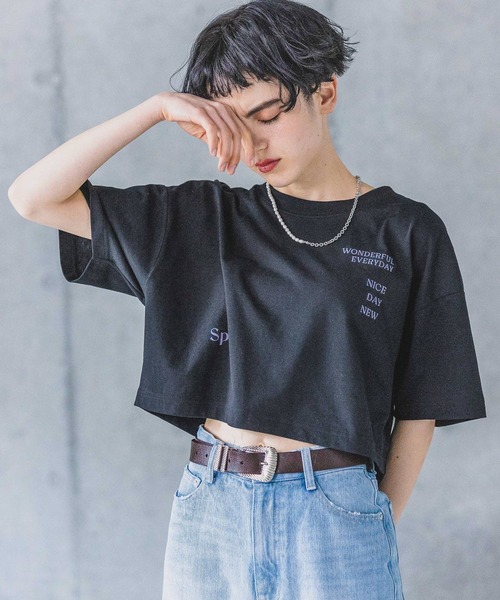 PAGEBOY（ページボーイ）の「マルチロゴショートT（Tシャツ/カットソー・レディース・グリーン/オフホワイト/ブラック・FREE）」の14枚目の写真