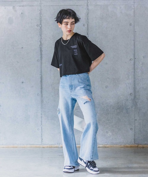 PAGEBOY（ページボーイ）の「マルチロゴショートT（Tシャツ/カットソー・レディース・グリーン/オフホワイト/ブラック・FREE）」の17枚目の写真