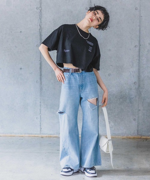 PAGEBOY（ページボーイ）の「マルチロゴショートT（Tシャツ/カットソー・レディース・グリーン/オフホワイト/ブラック・FREE）」の22枚目の写真