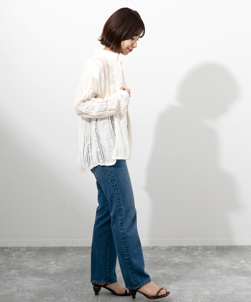 【未使用タグ付き】　ベーセーストック　ブラウス シャツ レースシャツ ブラック B.C STOCK（ベーセーストック）の「レースシャツ（シャツ